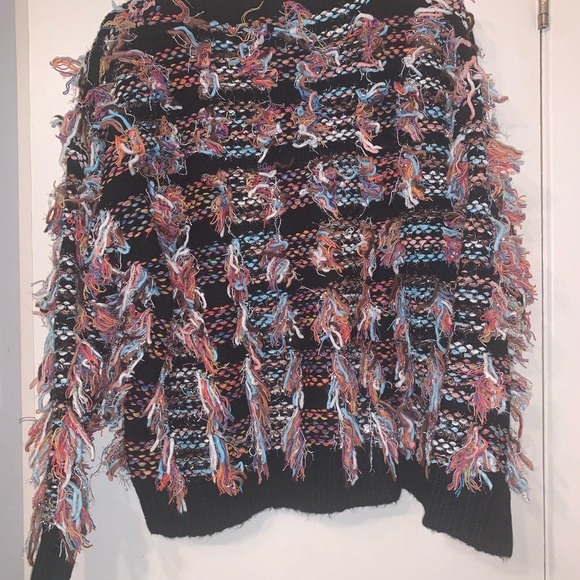 Black V-Neck Textured Sweater - Picture 3 of 3